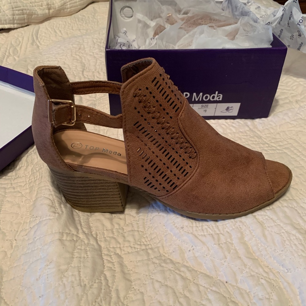 New in Box open toed booties